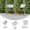 Emma and Oliver Ciel Set of Two Folding Bistro Chairs in PE Rattan with Metal Frames for Indoor and Outdoor Use